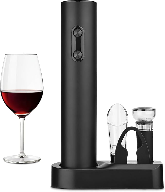 Wine Opener Electric Wine Opener Set Wine Bottle Opener Set Battery Wine Electric Opener with Foil Cutter Vacuum Preservation Stoppers Wine Dispenser