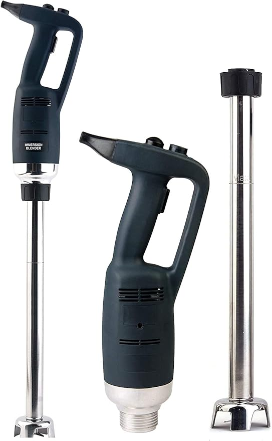 Li Bai 20 in Heavy Duty Big Stix Immersion Blender Handheld Kitchen, Hand Blenders for Kitchen, Commercial Mixer Electric, 500W Removable Shaft 2500rpm to 15000rpm, Emulsifier Blender Handheld
