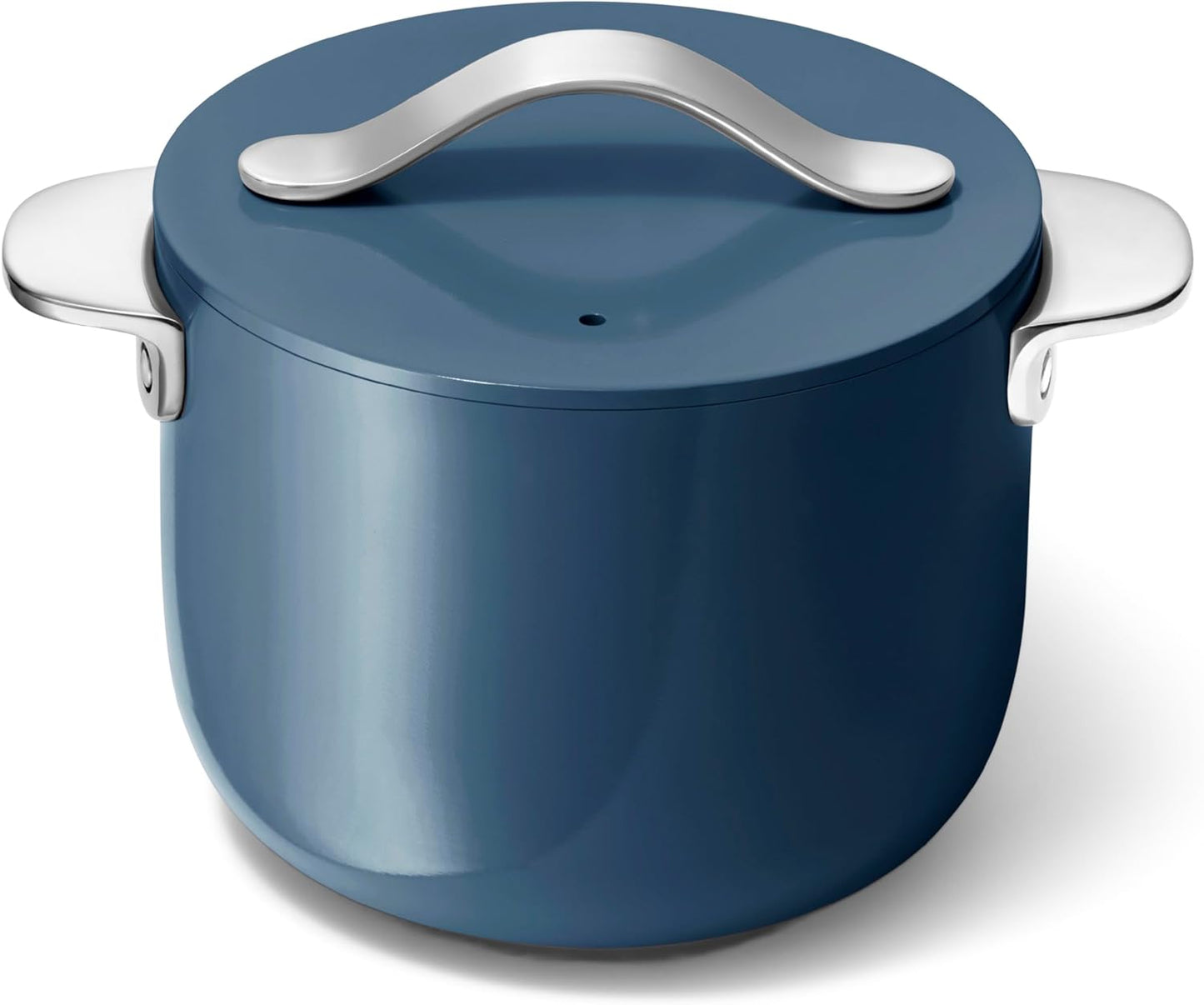 Caraway Petite Cooker - 2 Qt Ceramic Coated Pot - Free From Forever Chemicals - Perfect for Rice, Grains, or Sauces - Navy