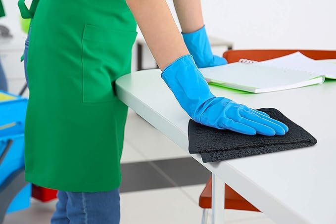 Softolle Bar Mop Towels, Pack of 12-16x19 Inches - 100% Cotton Super Absorbent Towels, Multi-Purpose for Home and Bar Cleaning (Grey)