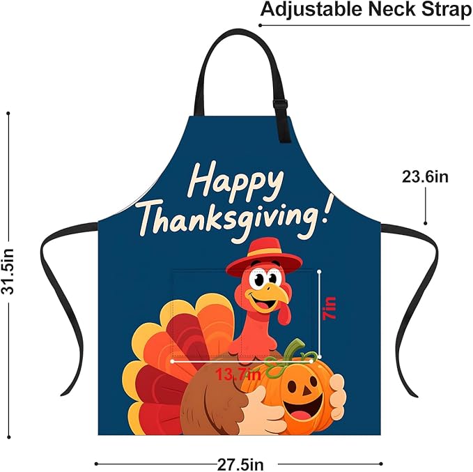 Halloween Apron Home Kitchen Cooking Baking Gardening for Women Men with Pockets waterproof 32x28 inch