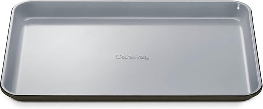 Caraway Non-Stick Ceramic Baking Sheet - Naturally Slick Ceramic Coating - Non-Toxic, PTFE & PFOA Free - Perfect for Baking, Roasting, and More - Medium (15" x 10") - Black
