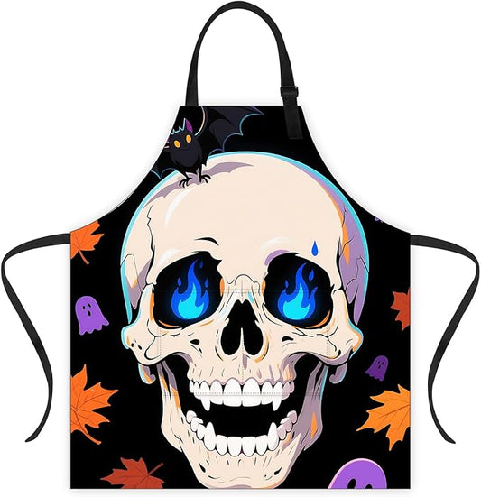Halloween Apron Home Kitchen Cooking Baking Gardening for Women Men with Pockets waterproof 32x28 inch