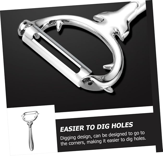 Multi-functional Zinc Alloy Vegetable Peeler Manual Grater for Potatoes Carrots Cucumbers Kitchen Tool Sturdy Design for Easy Skin Removal and Corner Digging