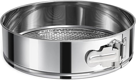 9 Inch Springform Pan 304 Stainless Steel Nonstick Springform Cake Pan with Removable Bottom, Round Spring Form Cheesecake Pans