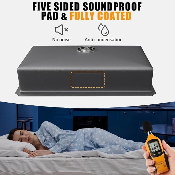 33 Inch Undermount Kitchen Sink Stainless Steel, 33x19 Undermount Workstation Sink Single Bowl Commercial 16 Gauge Stainless Steel Kitchen Black