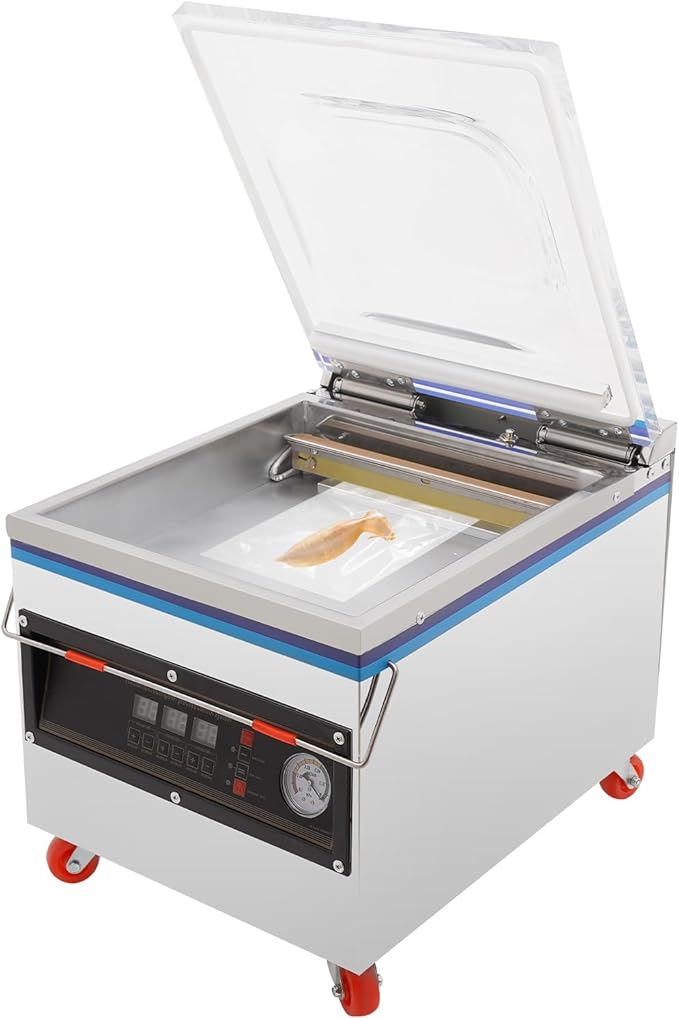 Chamber Vacuum Sealer, 110V 360W ZK-320 Vacuum Packaging Machine with Pure Copper Vacuum Pump Kitchen Packaging Machine for Fresh Meats, Fruit Saver, Pickles