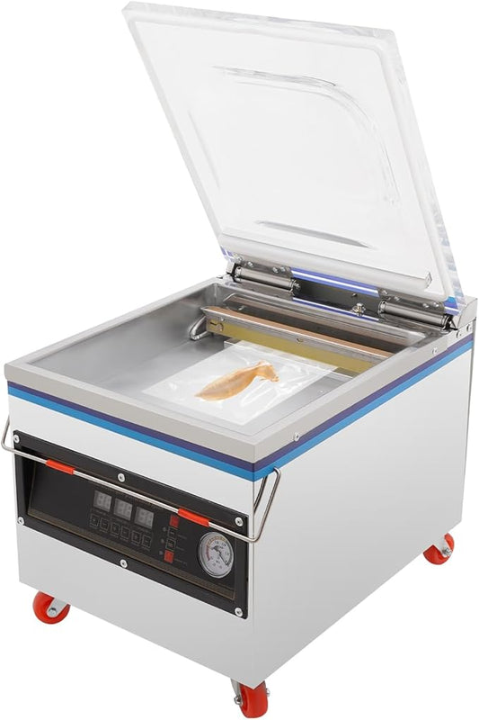Chamber Vacuum Sealer, 110V 360W ZK-320 Vacuum Packaging Machine with Pure Copper Vacuum Pump Kitchen Packaging Machine for Fresh Meats, Fruit Saver, Pickles
