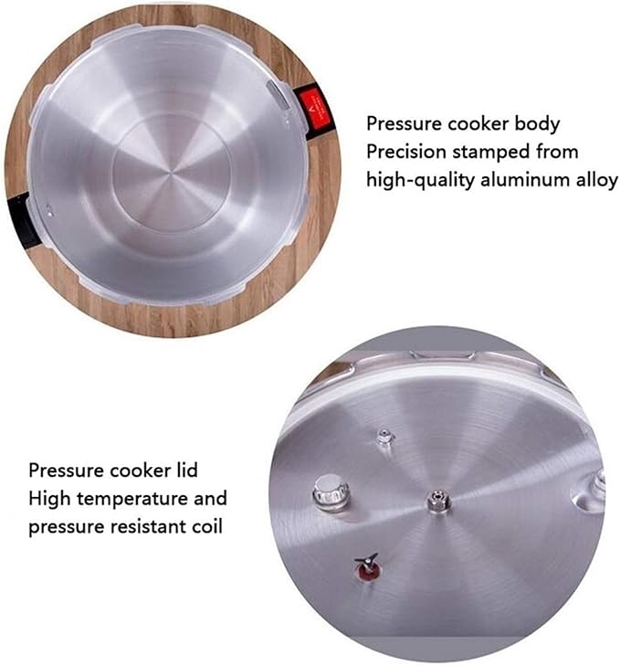 High capacity pressure cookers with cooking rack 22quart canning pressure cooker with gauge Explosion proof safety valve Extra-large size great for big canning jobs,Compatible:natural gas-open flame
