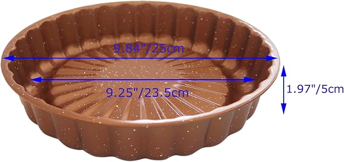 Charlotte Cake Pan 10 Inch, Flower Shaped Charlotte Mold Pan, Carboon Steel Round Cake Molds for Baking, Nonstick Special Bakeware - Gold