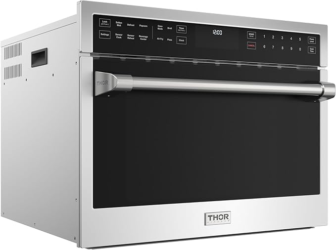 Thor Kitchen 24 Inch Built-In Air Fry Microwave Oven with Drop-Down Door