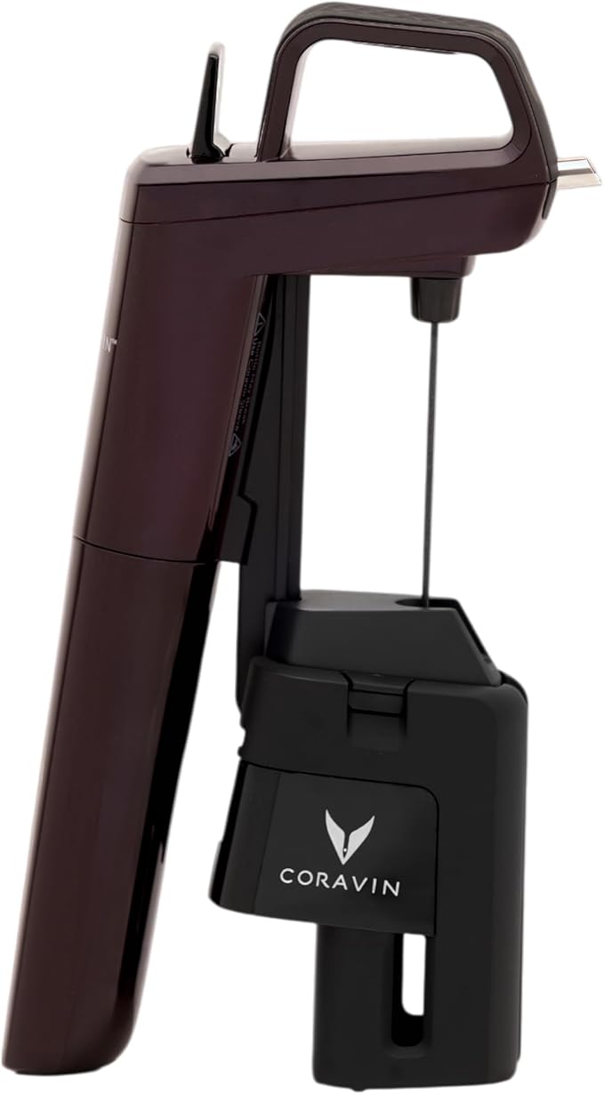 Coravin Timeless Six Plus Wine Preservation System - By-the-Glass Wine Saver - With 3 Pure Argon Gas Capsules, 6 Screw Caps & Wine Aerator - Limited Edition Hermitage Red