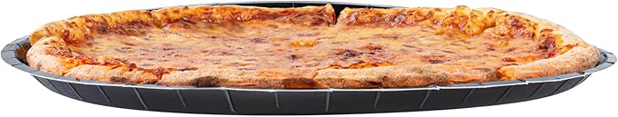 Restaurantware-Eco Pie 16 Inch Paper Pizza Trays, 25 Round Pizza Pans - Oven-Ready, Microwavable, Black Paper Pan For Medium-Sized Pizzas, For Baking, Cooking, Bread, Meat, Or Pies