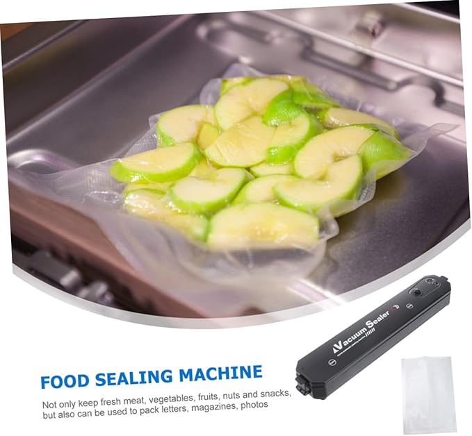 Automatic Vacuum Sealer Machine Multi-function Food Sealing Tool with Pre-cut Bags Compact Portable Kitchen Gadget US Plug for Home and Commercial Use