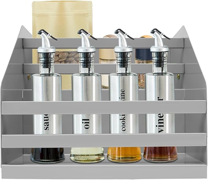 Pull Down Cabinet Organizer 2 Tier Pull-Out Cabinet Wall Shelf Spice Rack