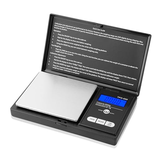 Weigh Gram Scale 600g x 0.1g,Pocket Scale, Digital Jewelry Scale, Food Scale, Kitchen Scale, Digital Pocket Scale