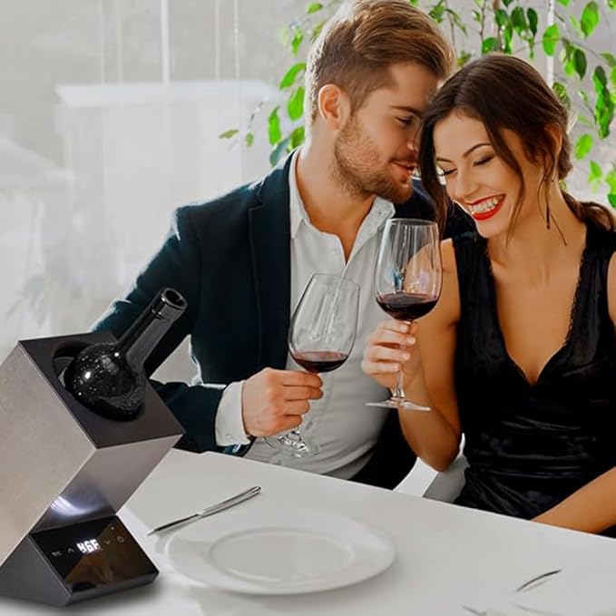 Electric Wine Chiller, Single Bottle Cooler for 750ml Wine or Some Champagne,Stainless Steel Iceless Cooler Keep Cold Up to 24h,Kitchen,Bar and RV Vino Accessory,Gift for Vino Lover