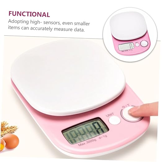 Mini Digital Kitchen Scale Precision Plastic Food Weight Scale Capacity Compact Multifunctional No Battery
