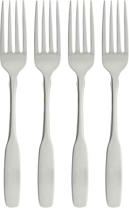 Oneida Paul Revere Fine Flatware Dinner Forks, Set of 4 , 18/10 Stainless Steel, Silverware Set, Dishwasher Safe