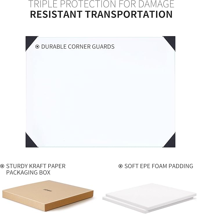 Tempered Glass cutting Board 12x16- Durable Shatterproof, Heat-resistant, Scratch-proof - Dishwasher Safe (16x12 inches)