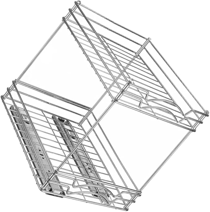 COHEALI Detachable Metal Spice Organizer Rack with Sliding Pull-out Rail Sturdy Kitchen Countertop Seasoning Storage for Pantry and Home Use