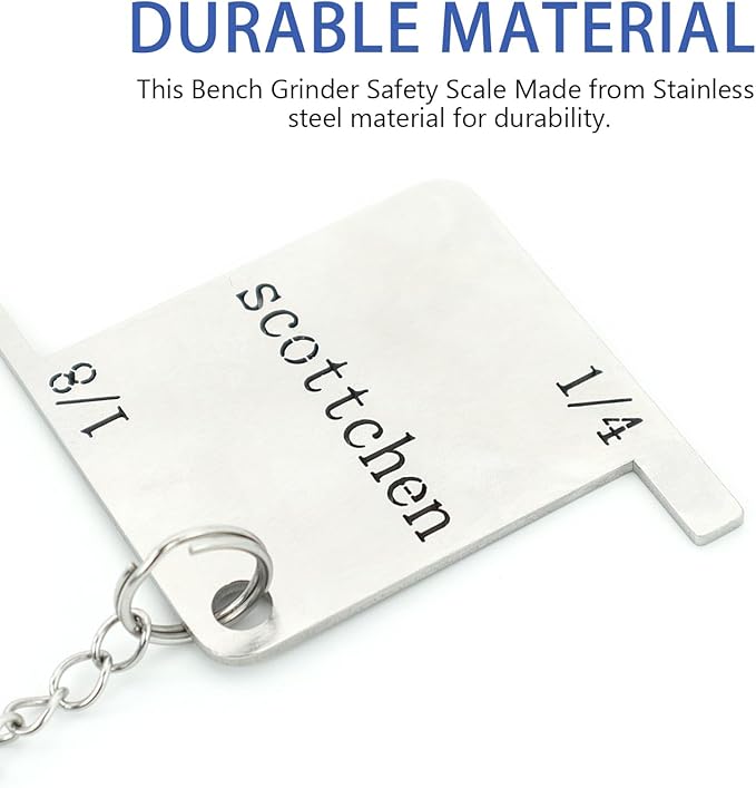 SCOTTCHEN Bench Grinder Safety Gauge, Stainless Steels Bench Grinder Safety Scale with Anti-lost Magnet-2 Pack