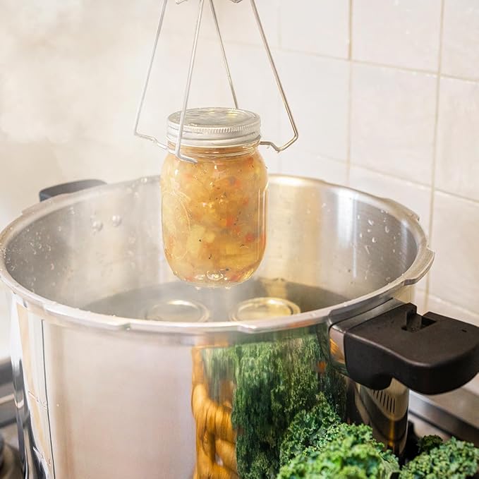 Barton Pressure Canner 22-Quart Capacity Pressure Cooker Built-in Pressure Gauge with (1) Rack, Aluminum Polished