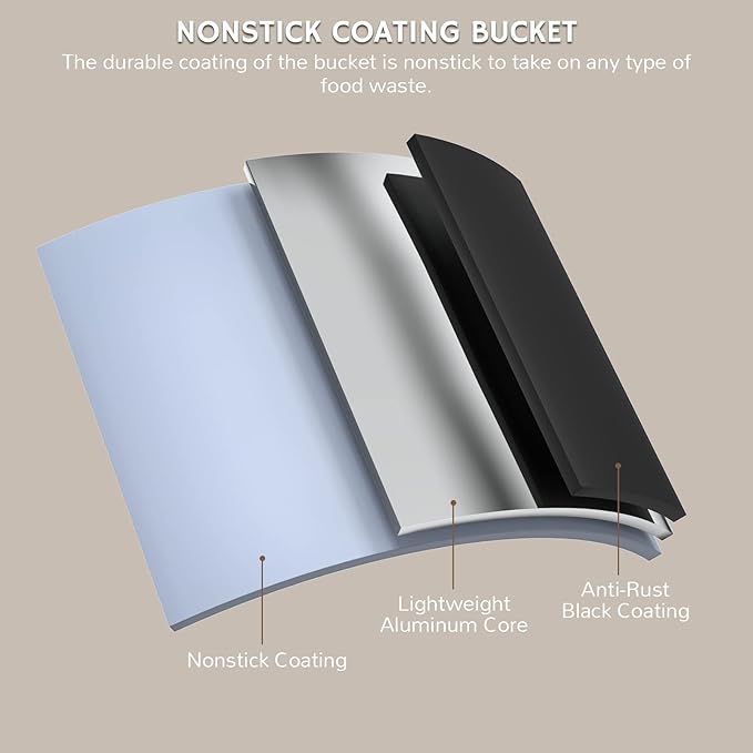 Airthereal Revive R500-V Electric Kitchen Composter with Visual Cover, Upgraded SHARKSDEN® Tri-Blade, Turn Food Waste and Scraps into Dry Natural Fertilizer for Plants, Pearl White