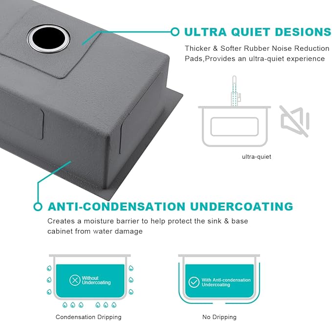 27 Inch Drop in Kitchen Sink with 2 Holes, 18 Gauge 304 Stainless Steel Topmount Single Bowl Handmade Kitchen Sink Brushed Nickel, D27" x W18" x H9"