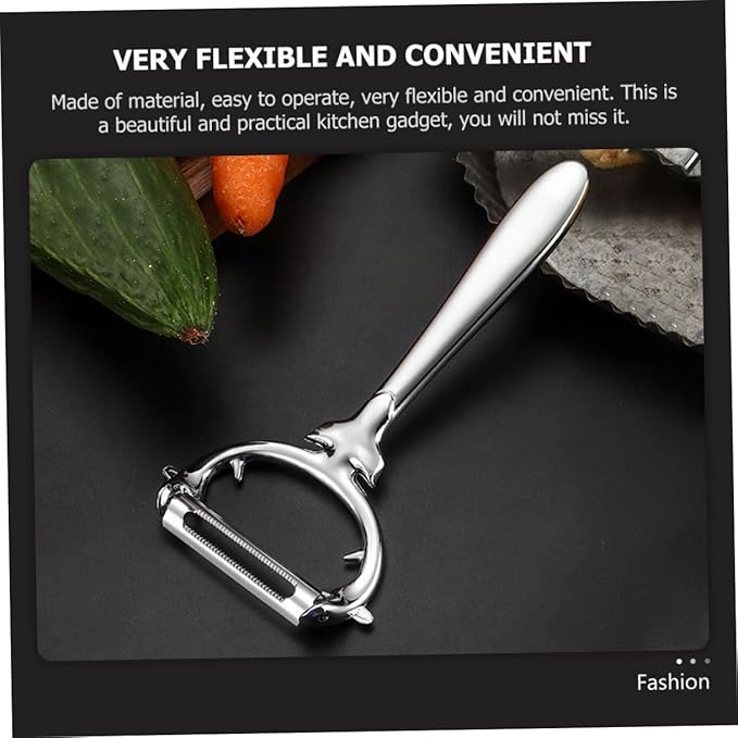Multi-functional Zinc Alloy Vegetable Peeler Manual Grater for Potatoes Carrots Cucumbers Kitchen Tool Sturdy Design for Easy Skin Removal and Corner Digging