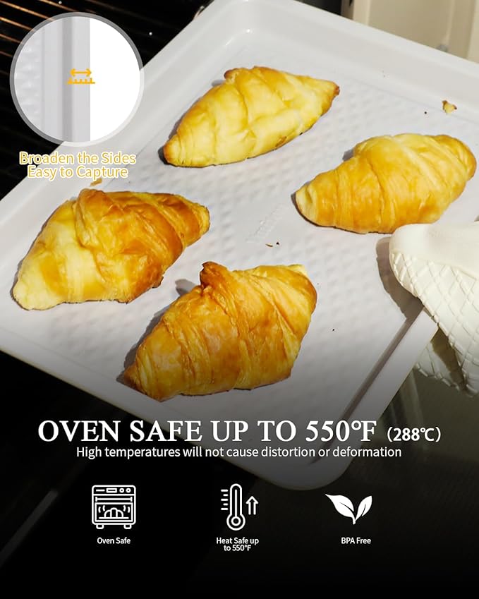 Nonstick Ceramic Baking Sheet With Rack, 2-Pack 15x10 Jelly Roll Sheet Pan, Non-Toxic, PTFE & PFOA Free, Warp-Free, Oven Safe 550°F, Dishwasher Safe, Aluminized Steel, Gray Yellow