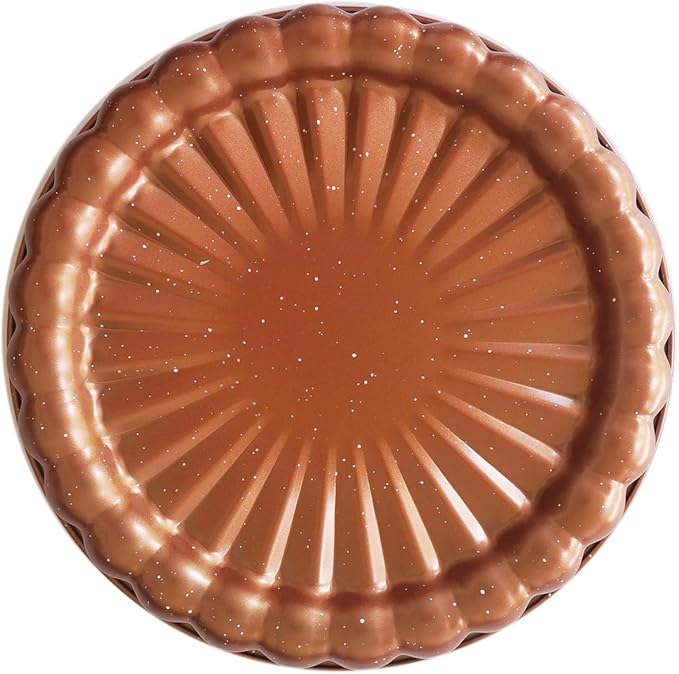 Charlotte Cake Pan 10 Inch, Flower Shaped Charlotte Mold Pan, Carboon Steel Round Cake Molds for Baking, Nonstick Special Bakeware - Gold