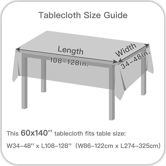 maxmill Rectangular Tablecloth Linen Texture Stain Proof Waterproof Wrinkle Free Spillproof Washable Fabric Table Cloth Farmhouse Tablecloths for Dining Room Party Holiday, 60 x 140 Inch, Demin Blue