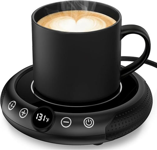 Mug Warmer, 36W Coffee Cup Warmer for Desk with Temperature Display 8-Temp Settings Controlled Heating Coffee Candle Warmer Plate for Beverage Gifts Accessories for Women Men (No Mug)