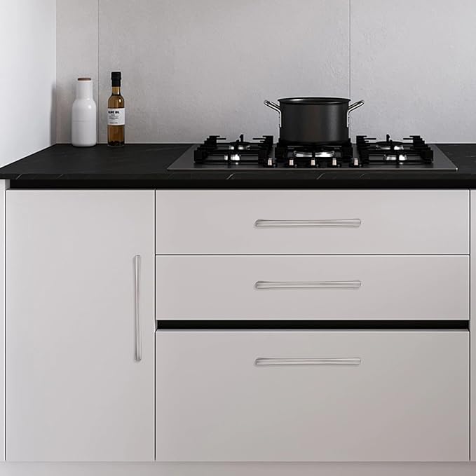 6 Pack 7-1/2 Inch(192mm) Kitchen Cabinet Handles Brushed Satin Nickel Cabinet Pulls Silver Drawer Pulls Zinc Alloy Kitchen Hardware