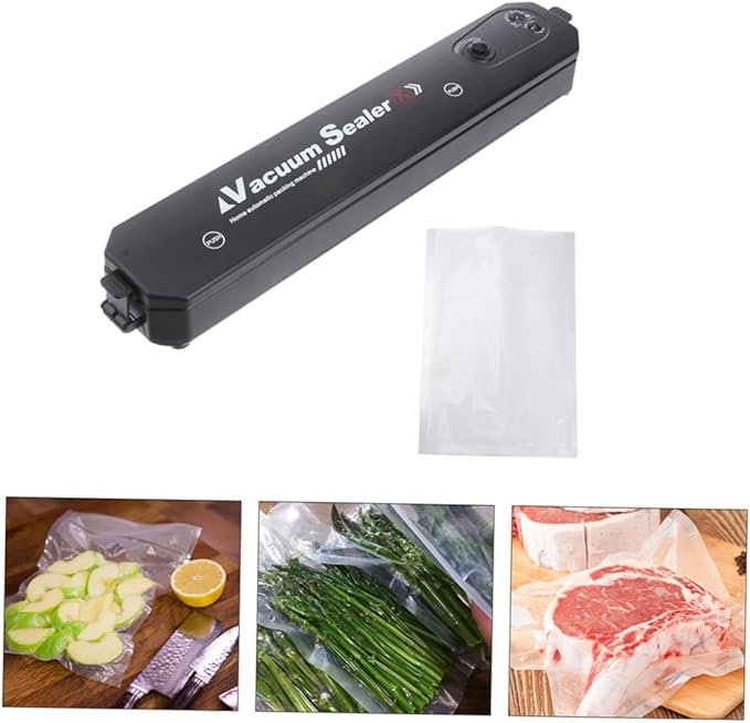 Healifty Automatic Vacuum Sealing Machine with Vacuum Bags Portable Kitchen Food Sealer for Home Use North America Plug Air Compression and Heat Sealing Tool for Fresh Food Preservation