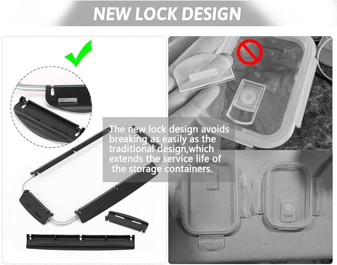 CASA LINGO Pantry Organization and Storage, Pasta Containers for Pantry Kitchen, Set of 4 Plastic Airtight Food Storage Containers with Lid for Bulk Food Dry Food Cereal 4L