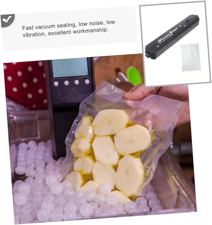 Healifty Automatic Vacuum Sealing Machine with Vacuum Bags Portable Kitchen Food Sealer for Home Use North America Plug Air Compression and Heat Sealing Tool for Fresh Food Preservation