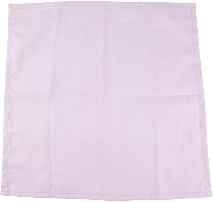 Solid Color Linen Blended Thin Dinner Cloth Napkins - Set of 12 (40 x 40 cm) - for Wedding Parties Events & Home Use (Lavender)