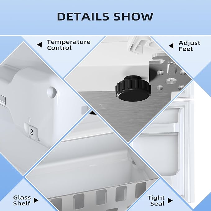 Antarctic Star 3.2 Cu.Ft,Compact Refrigerator,Mini Refrigerator with Freezer,Dual Temperature Fridge,Adjustable Thermostat,for Bedroo/Office/Dorm/Kitchen(white)