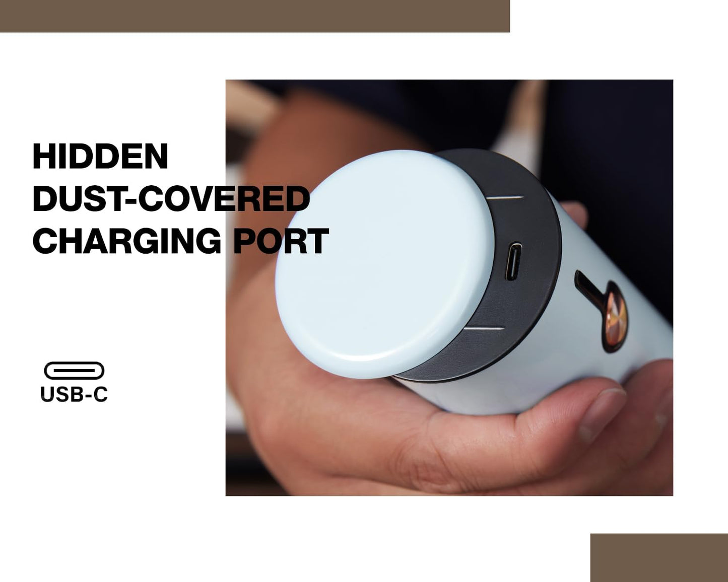 Electric Pepper Grinder and Salt Mill Set - Large Capacity USB Rechargeable Automatic Grinder with Dual LED Lights, One-Handed Operation & Slide Cover - Brushed Stainless Steel