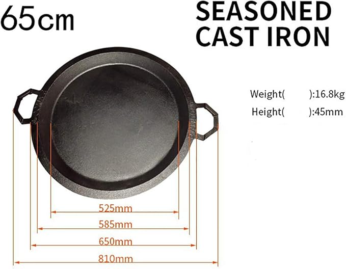 LI-GELISI Oversized Cast Iron Skillet (25 inch)