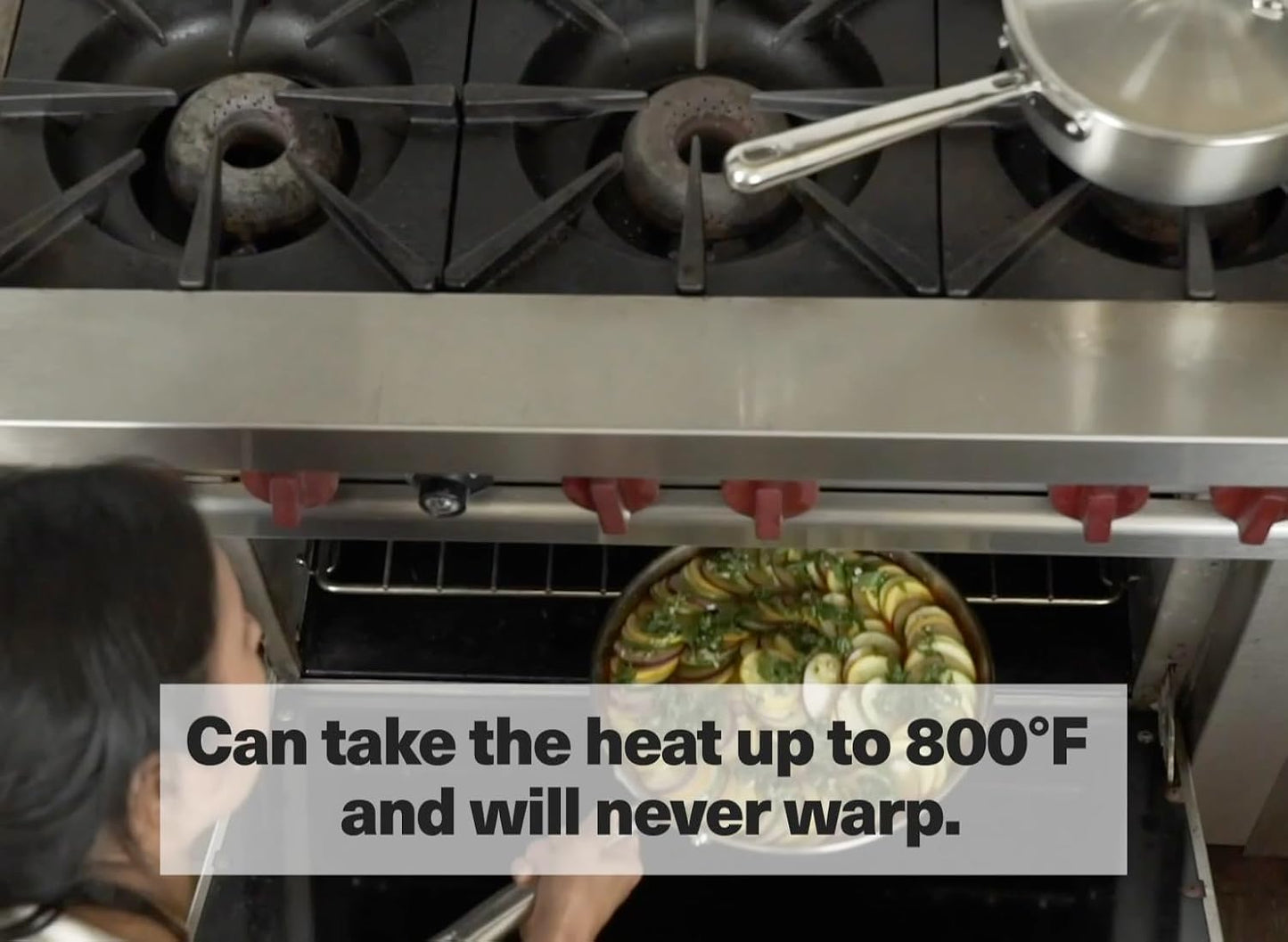 Misen 5-Ply Stainless Steel 10" Frying Pan - Professional Cookware for Induction, Gas and Electric - Dishwasher Safe, Oven Safe to 800°F - Durable, Versatile, Even Heating