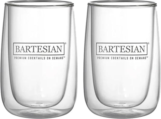 Bartesian Cocktail Glass Sets - Lowball Drinking Glassware for Cocktails & Mocktails - Bar Glasses for Martini, Margarita, Pina Colada, Whiskey Sour, Old Fashioned - Set of 2