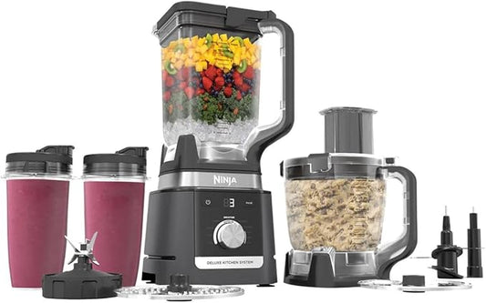 Ninja Deluxe Blender & Kitchen System with 88-oz Pitcher, 9-Cup Food Processor & Auto-iQ Technology – High-Performance Countertop System