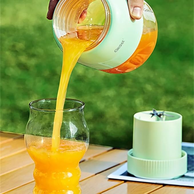 Portable Personal Blender, Mini USB Rechargeable Fruit Mixer with 20 Blades for Travel, Home, Office and Kitchen, Compact Beverage Maker