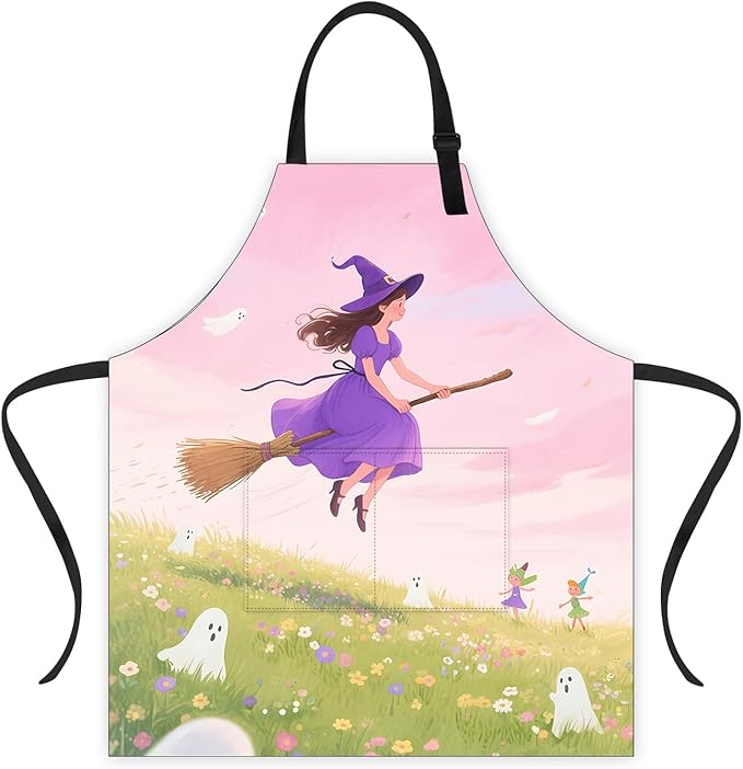 Halloween Apron Home Kitchen Cooking Baking Gardening for Women Men with Pockets waterproof 32x28 inch