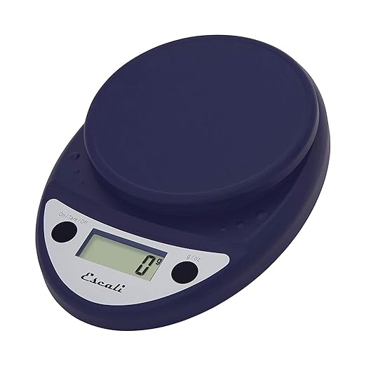 Escali Primo Digital Food Scale Multi-Functional Kitchen Scale and Baking Scale for Precise Weight Measuring and Portion Control, 8.5 x 6 x 1.5 inches, Royal Blue