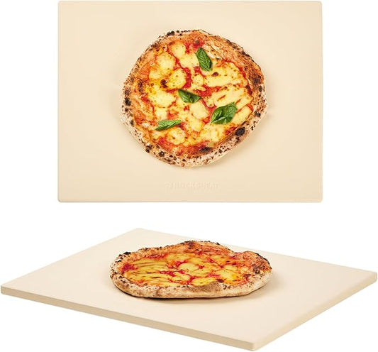 Professional Pizza Stone for Oven – 13.8x17.7 Inch Cordierite Baking Stone Board, Grill & BBQ Safe, Heavy Duty for Perfect Crust (35x45cm)