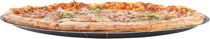 Restaurantware-Eco Pie 18 Inch Paper Pizza Trays, 25 Round Pizza Pans - Oven-Ready, Microwavable, Black Paper Pan For Large-Sized Pizzas, For Baking, Cooking, Bread, Meat, Or Pies